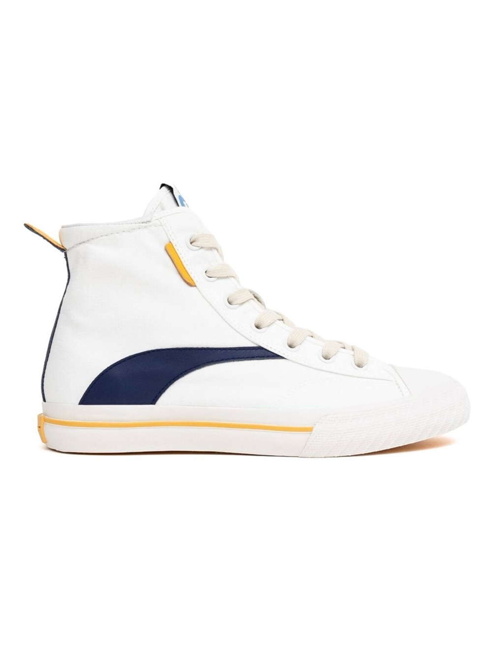 NWT ONCEPT Bogota Canvas Sneaker-High-Top/White with Navy & Yellow Trim